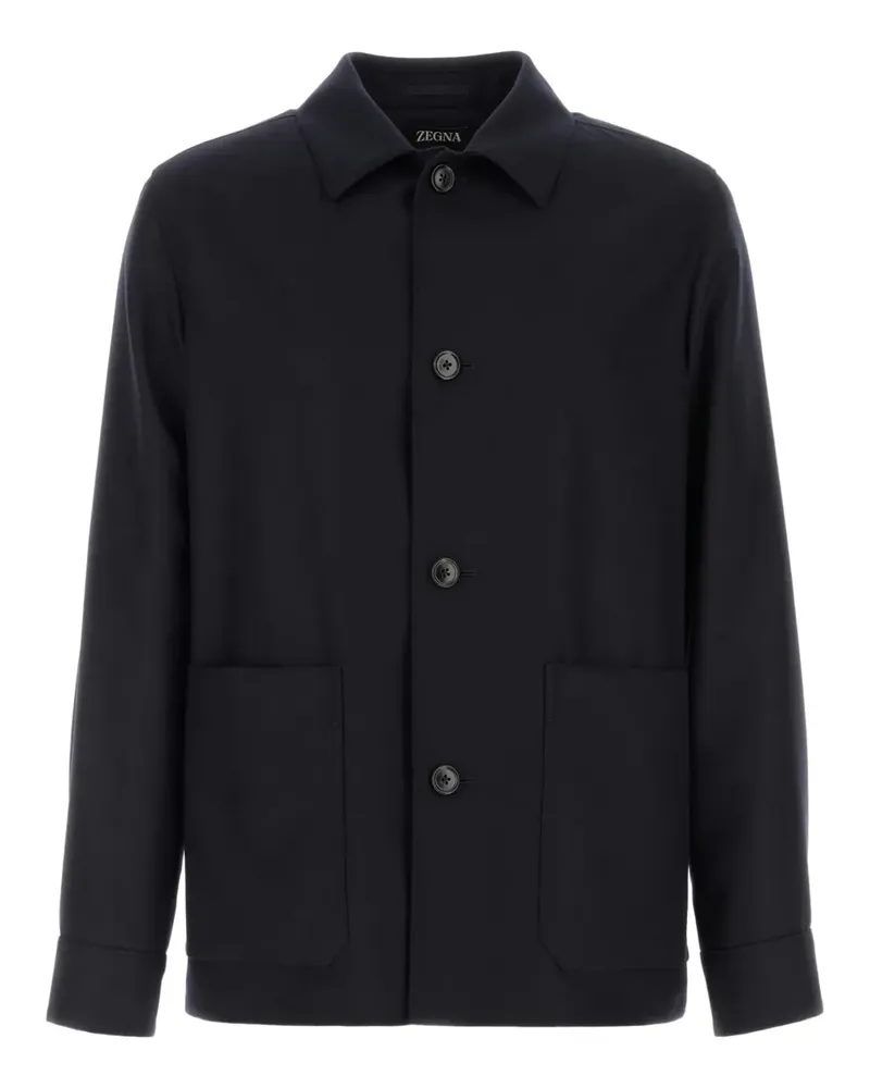 Ermenegildo Zegna Hemdjacke mit Taschen - Blau Blau