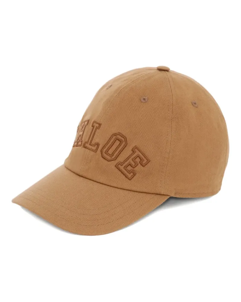 Chloé logo-embroidered cap - Nude Nude