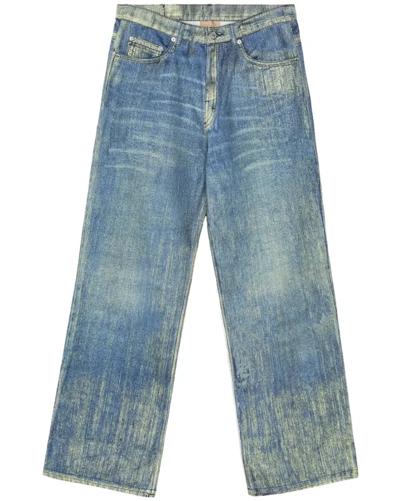 Camper Gerade Jeans im Distressed-Look - Blau Blau