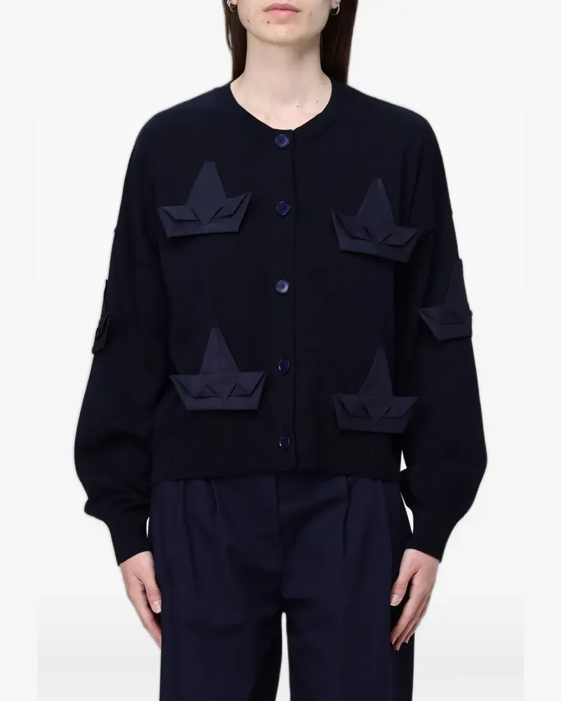 MEIMEIJ boat-patch cotton cardigan - Blau Blau