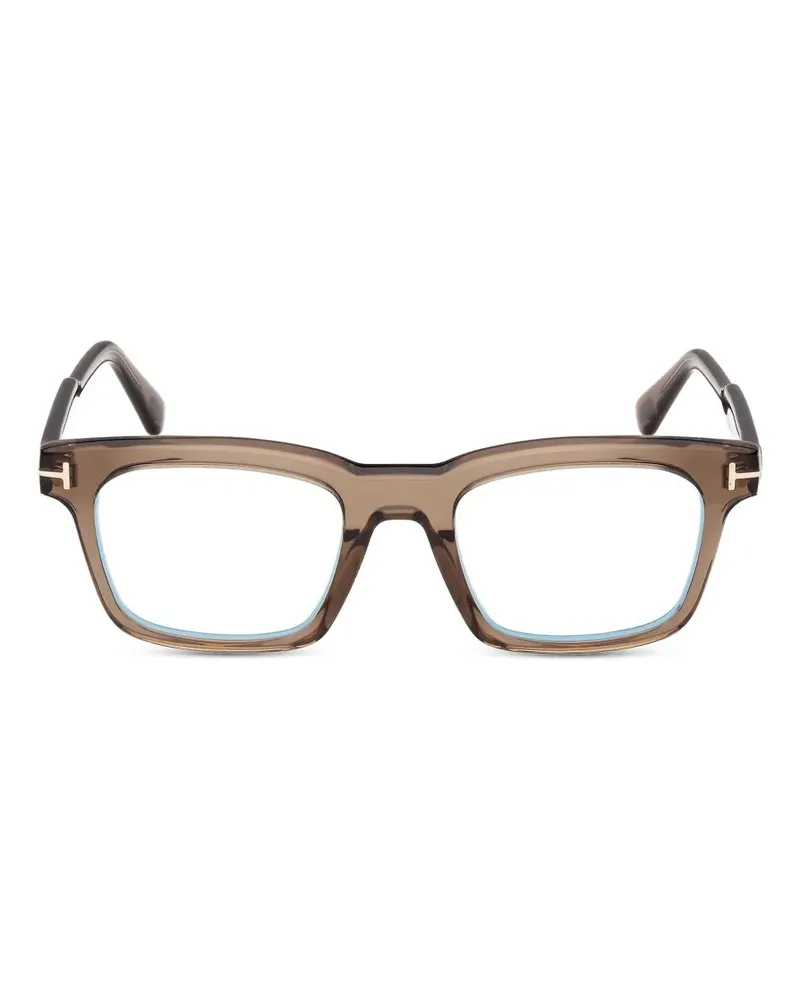 Tom Ford Brille mit eckigem Gestell - Braun Braun