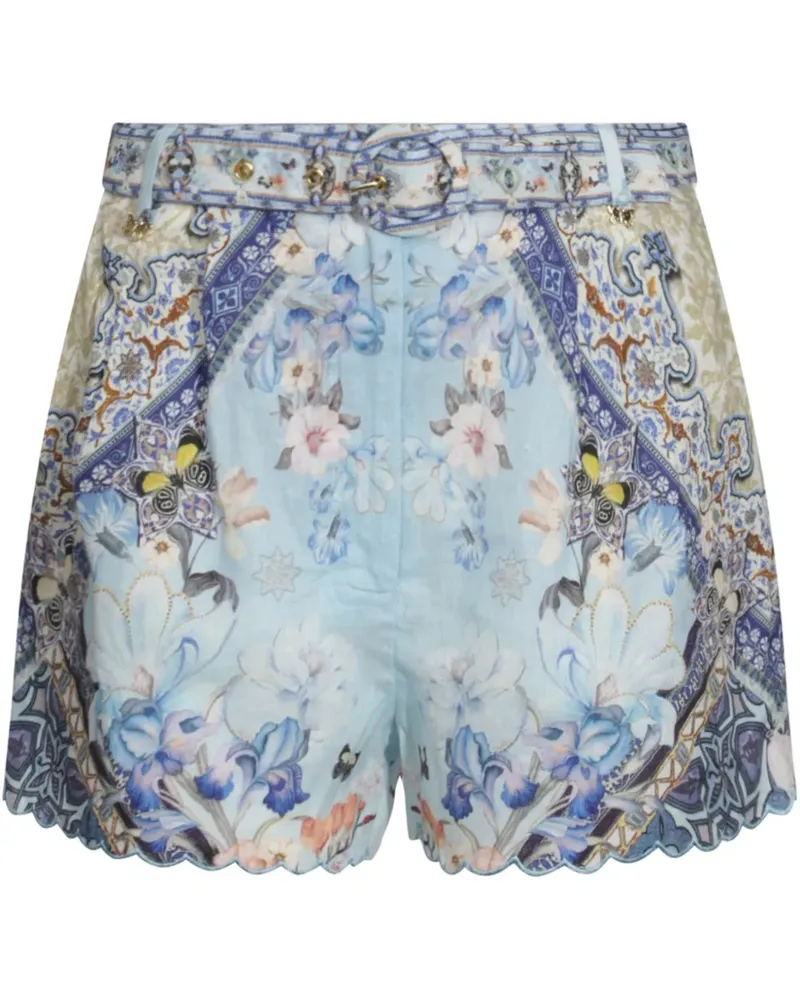 Camilla Shorts mit Print - Blau Blau