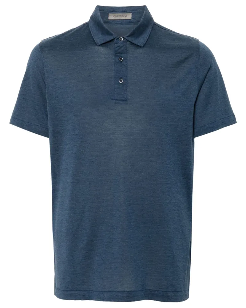 Corneliani Poloshirt aus leichtem Jersey - Blau Blau