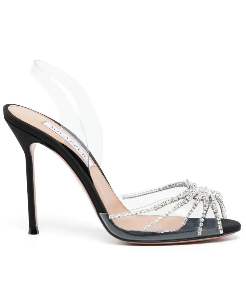 Aquazzura Slingback-Sandalen mit Kristallen - Silber Silber