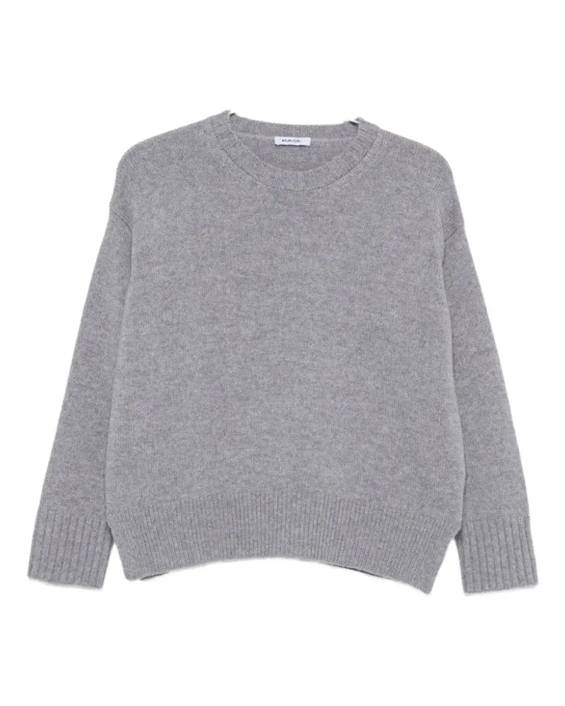 BASE Milano Pullover mit Rundhalsausschnitt - Grau Grau