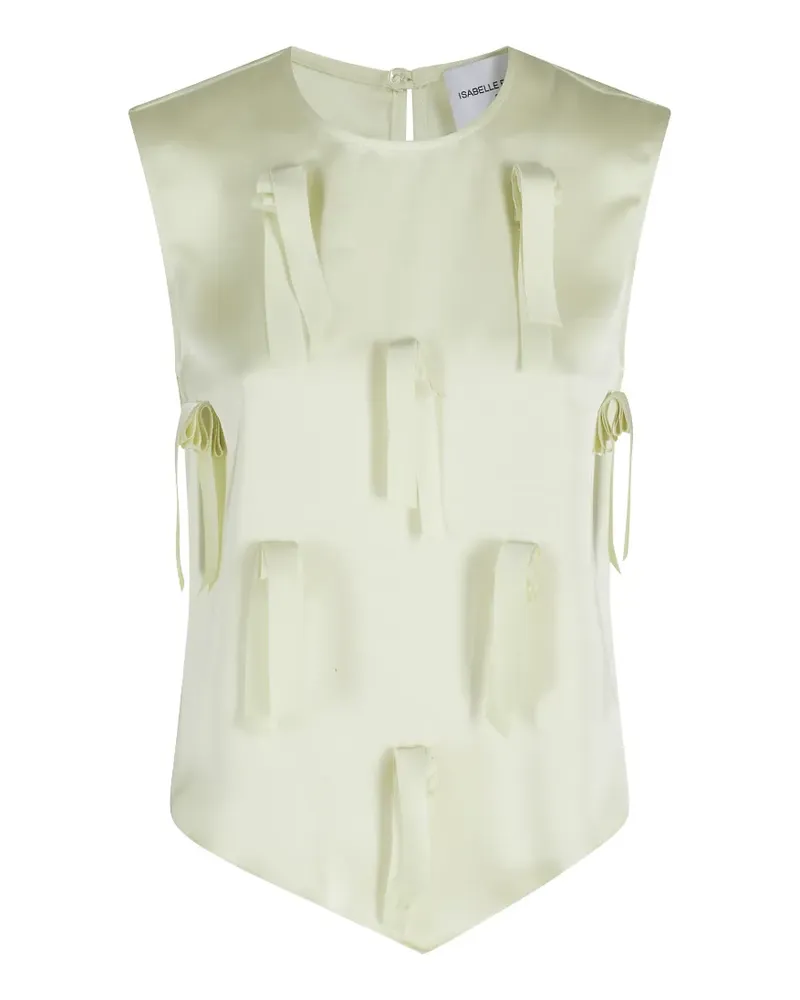 Isabelle Blanche bow-embellished top - Grün Grün