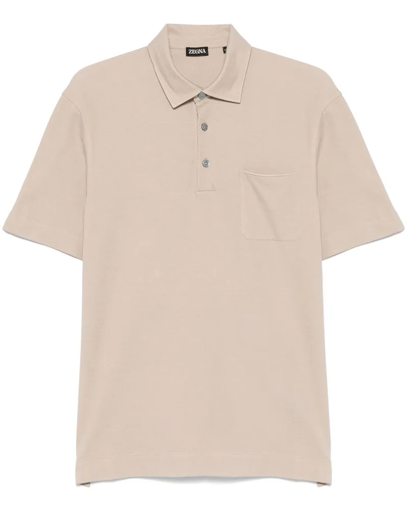 Ermenegildo Zegna Klassisches Poloshirt - Nude Nude