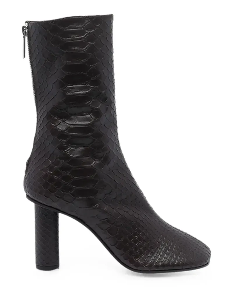 Paris Texas Alice Stiefeletten mit Python-Effekt - Schwarz Schwarz