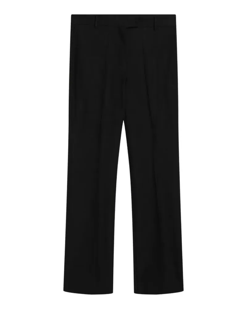Max Mara Gerade Hose mit Bügelfalten - Schwarz Schwarz