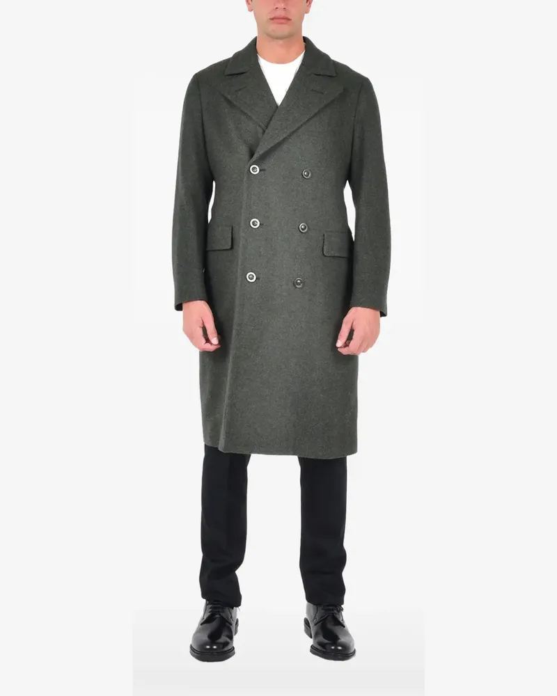 Boglioli Doppelreihiger Mantel mit Gürtel - Grau Grau