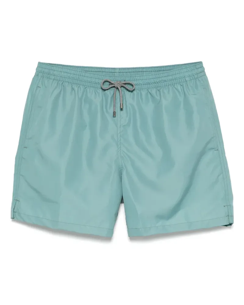 Corneliani Badeshorts mit Logo-Print - Grün Grün