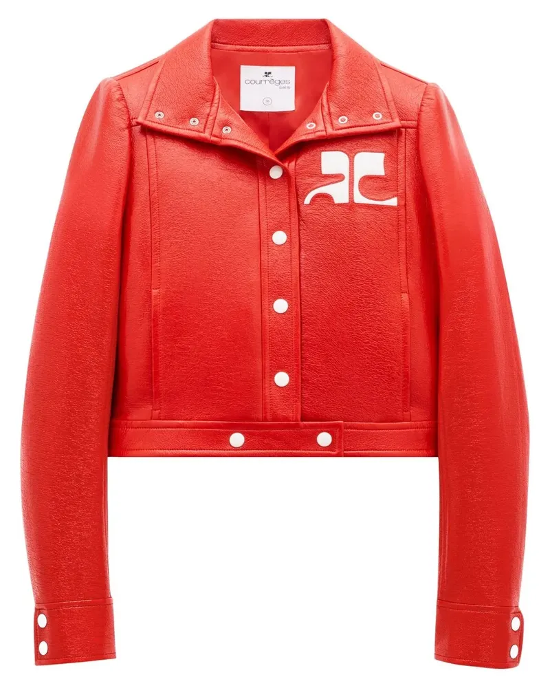 Courrèges Iconique Vinyl-Jacke - Rot Rot