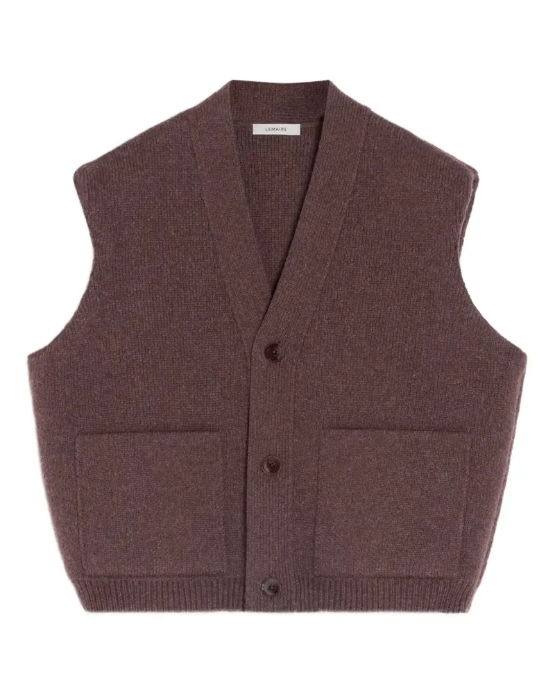 Christophe Lemaire Ärmelloser Maxi Cardigan mit aufgesetzten Taschen - Rot Rot
