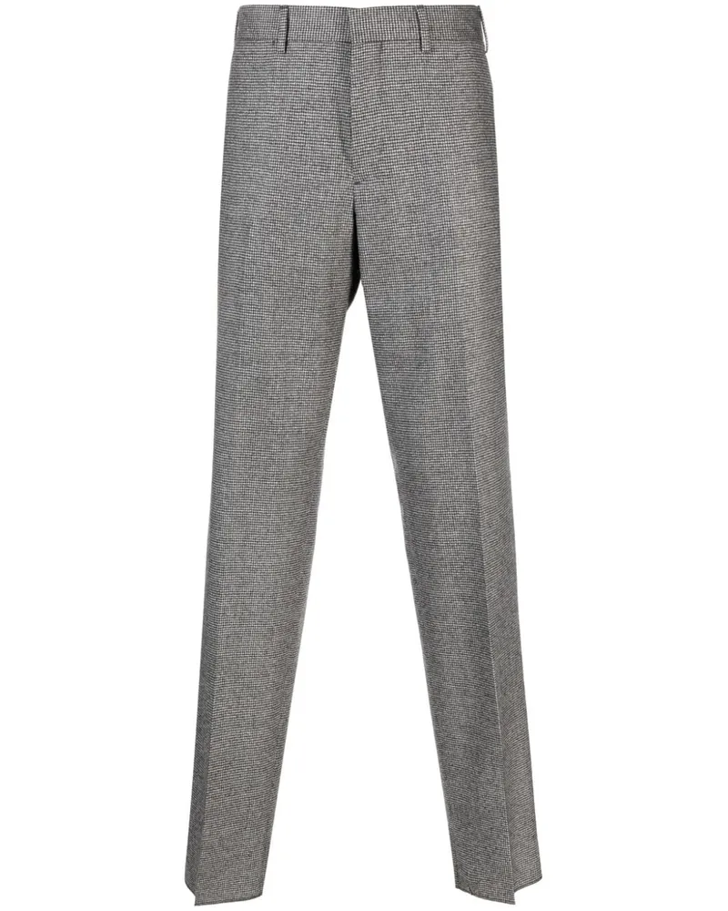 LARDINI Kurt Tapered-Hose mit Hahnentrittmuster - Schwarz Schwarz