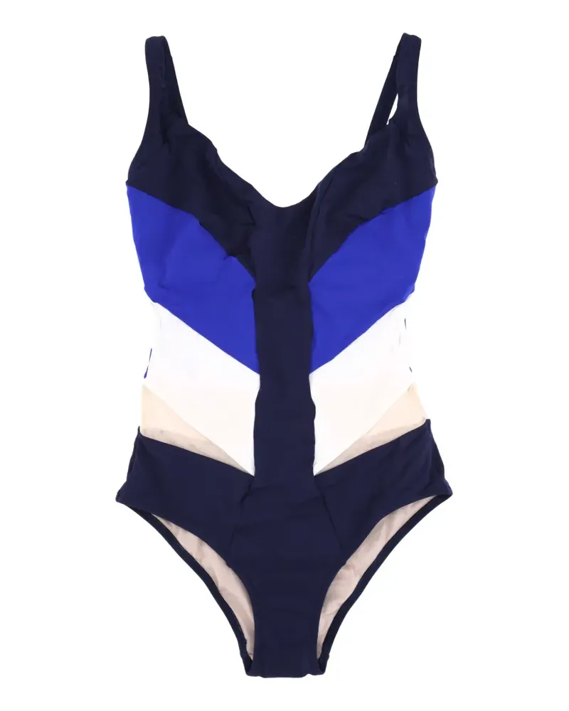 La Perla Badeanzug in Colour-Block-Optik - Blau Blau