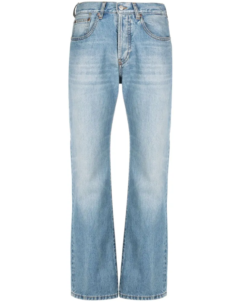 Victoria Beckham Gerade Jeans mit Logo-Patch Blau