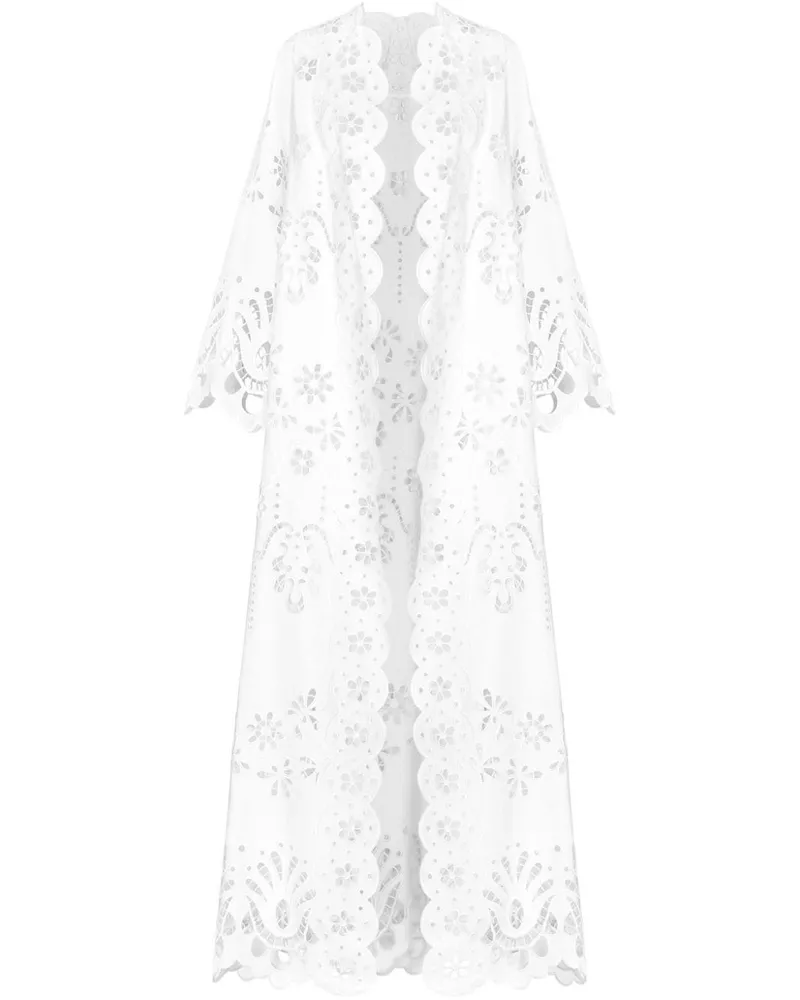Dolce & Gabbana Langer Makramee-Mantel - Weiß Weiß