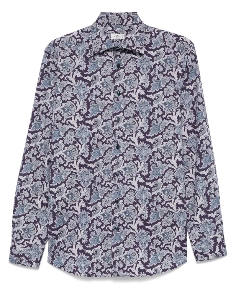 Etro Hemd mit Paisleymuster - Blau Blau