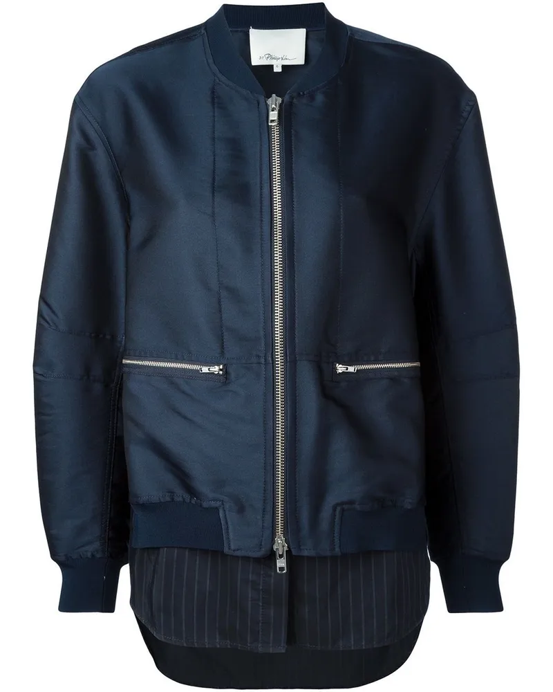 3.1 phillip lim Bomberjacke im Layering-Look - Blau Blau