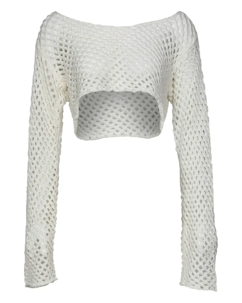 BANANHOT long-sleeve knitted top - Weiß Weiß