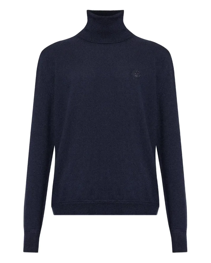 Bally Rollkragenpullover mit Stickerei - Blau Blau