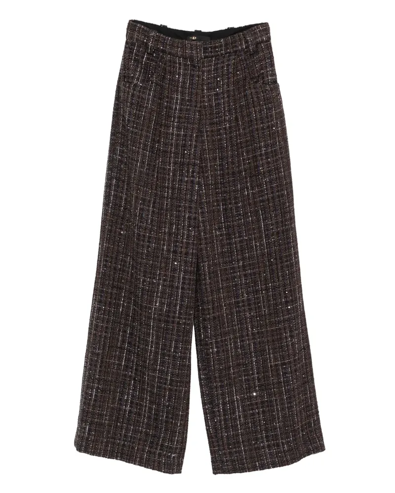 Maje plaid flared trousers - Braun Braun