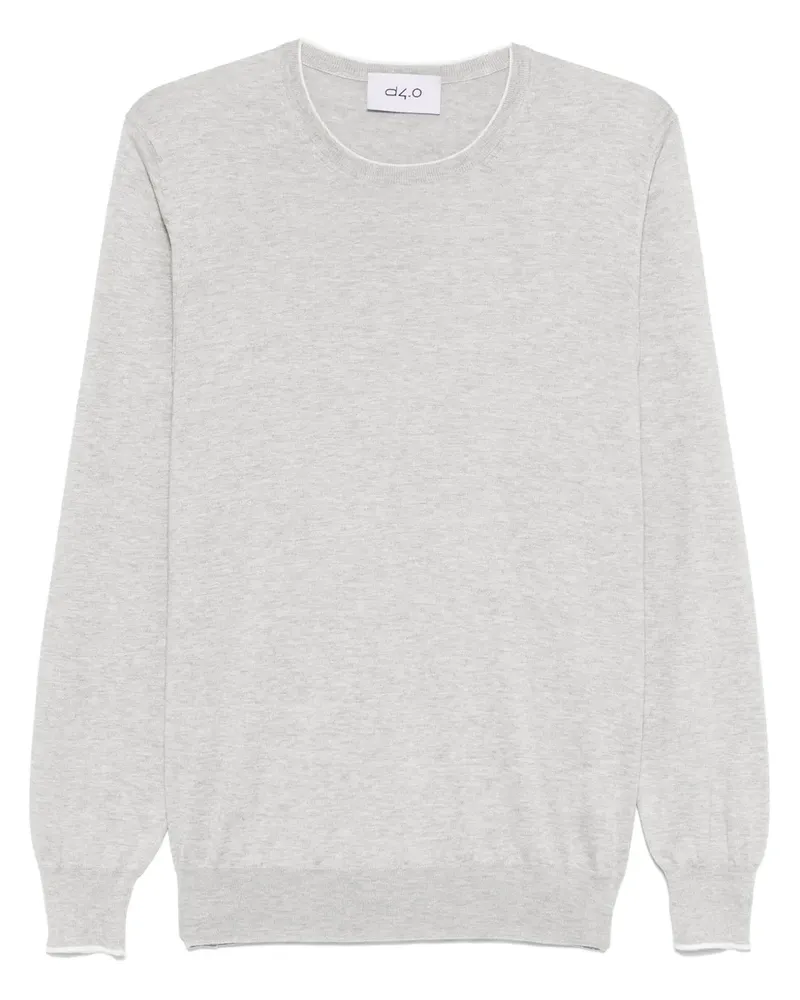 D4.0 Pullover mit Rundhalsausschnitt - Grau Grau