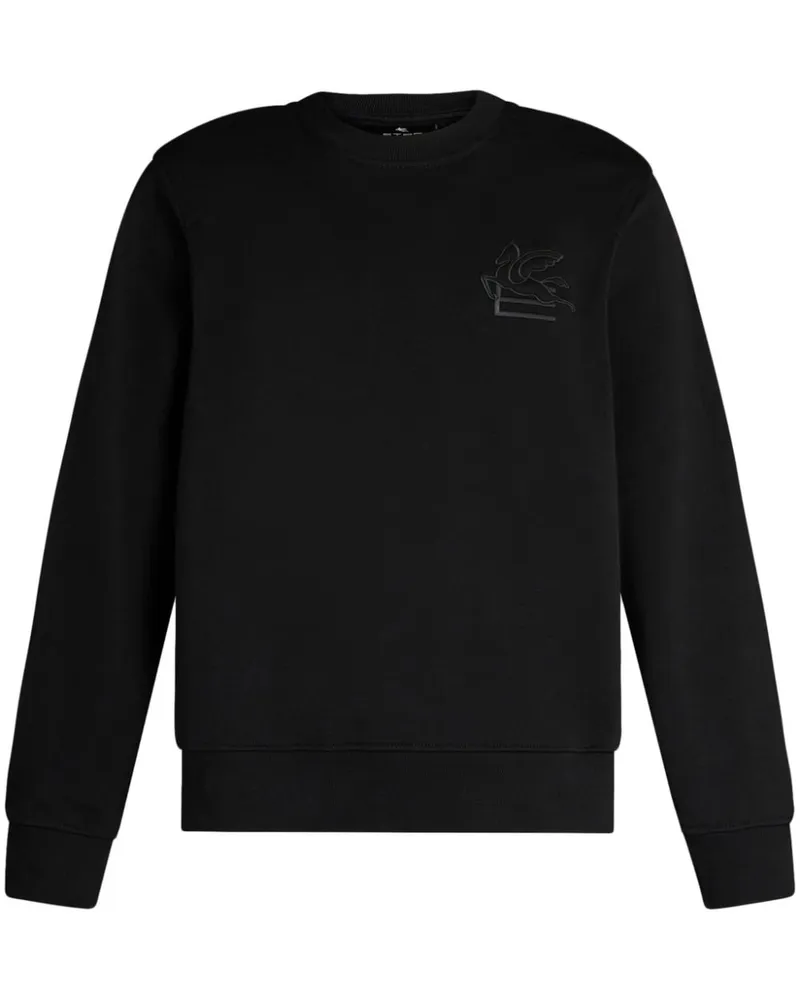 Etro Sweatshirt mit Pegaso-Applikation - Schwarz Schwarz