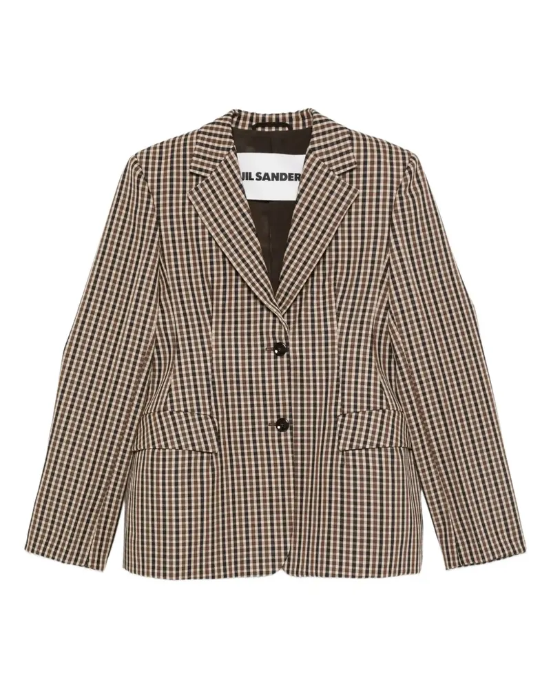 Jil Sander Sakko mit Karomuster - Braun Braun