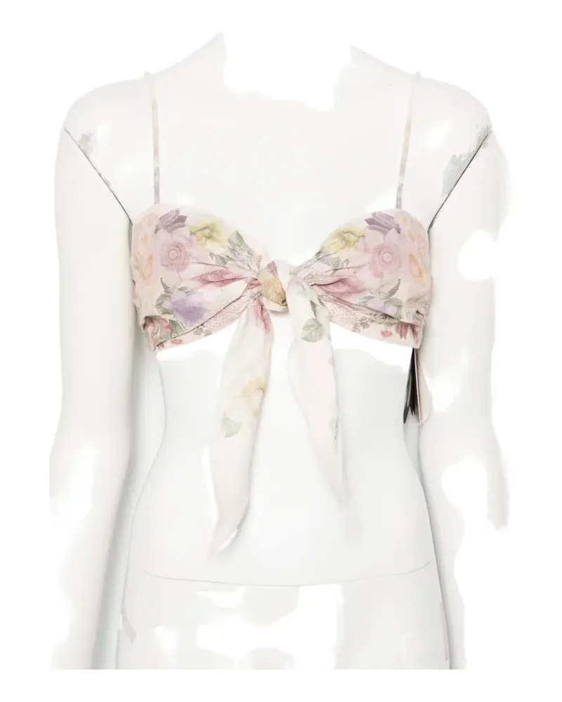 Twin-Set floral tied top - Rosa Rosa
