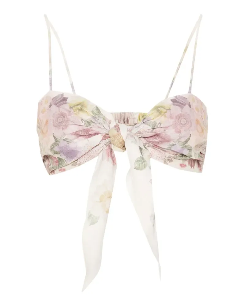 Twin-Set floral tied top - Rosa Rosa
