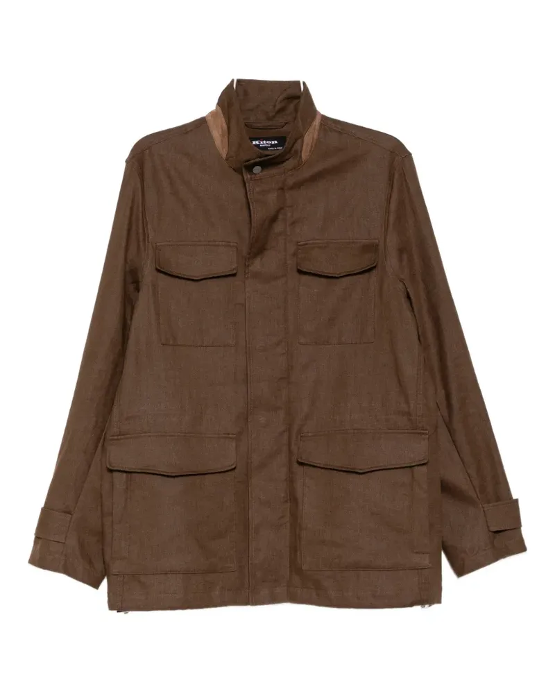 Kiton chest pockets military jacket - Braun Braun