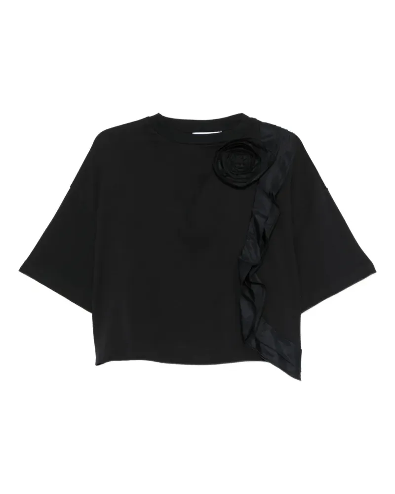 Max Mara Gerüschtes T-Shirt aus Jersey - Blau Blau