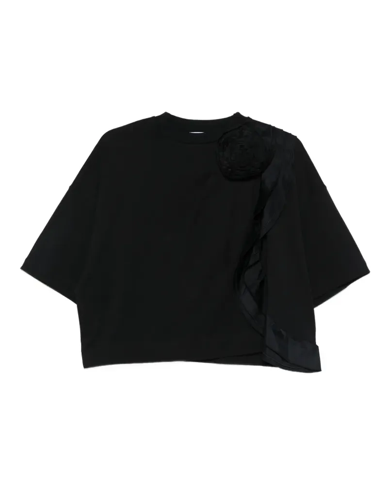 Max Mara Gerüschtes T-Shirt aus Jersey - Blau Blau