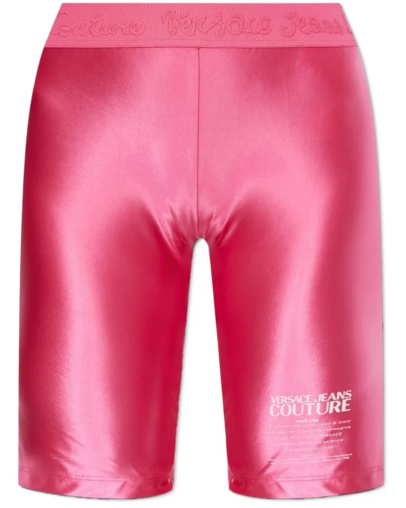 Versace Jeans Shorts mit Logo-Print - Rosa Rosa