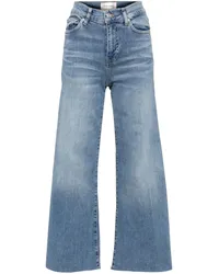 Frame Denim Le Palazzo Cropped-Jeans Blau