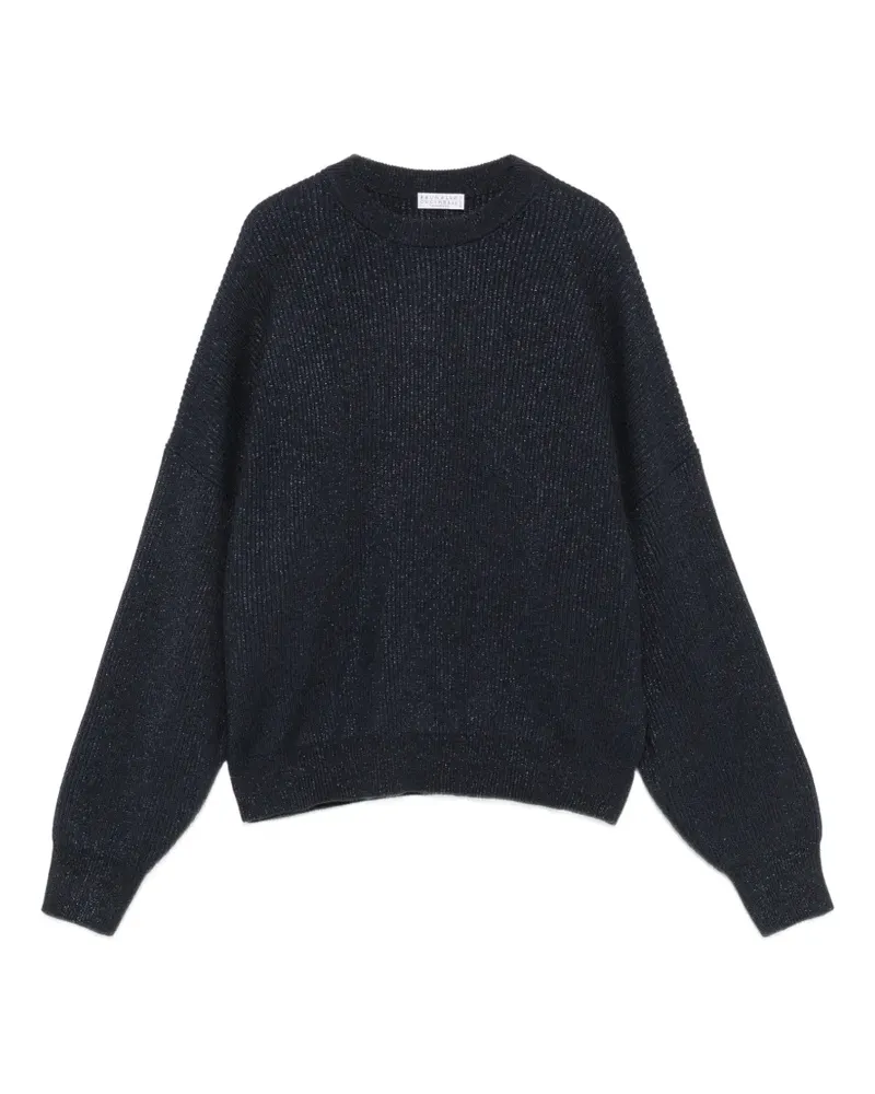 Brunello Cucinelli metallic-effect sweater - Blau Blau