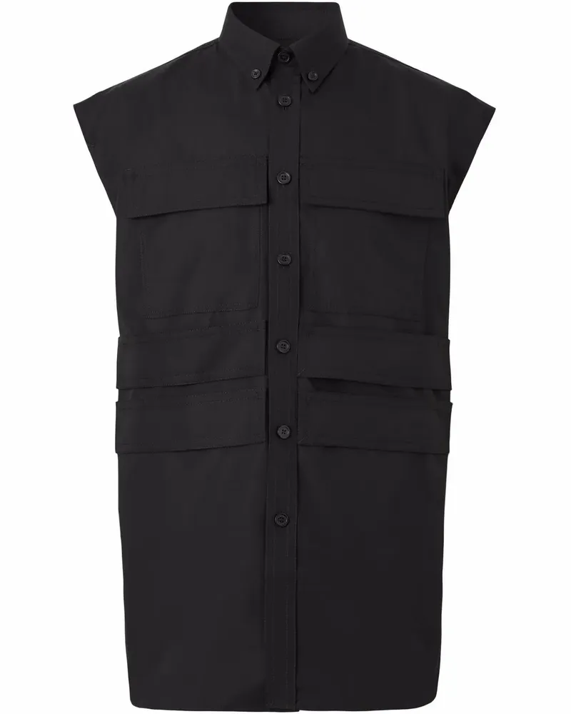 Burberry Ärmelloses Hemd - Schwarz Schwarz