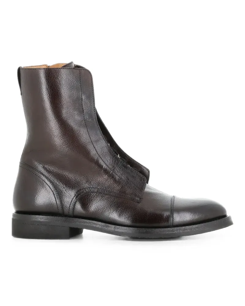 Alberto Fasciani lace-up leather ankle boots - Braun Braun