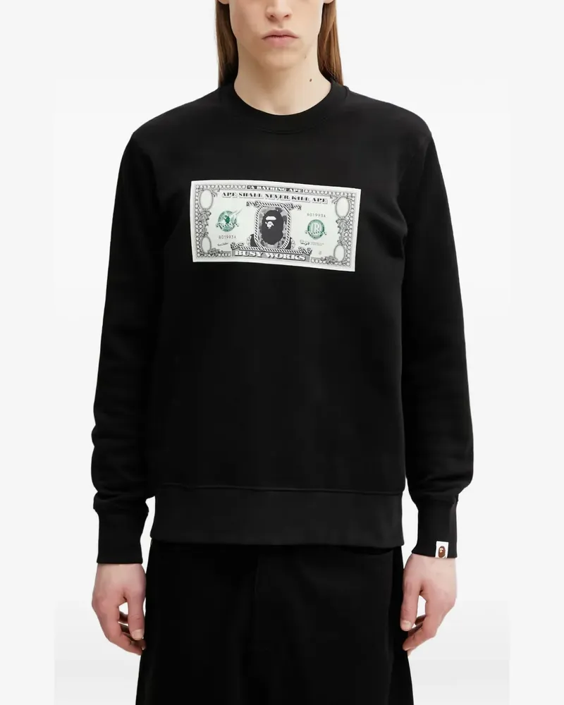 BAPE logo-patch sweatshirt - Schwarz Schwarz