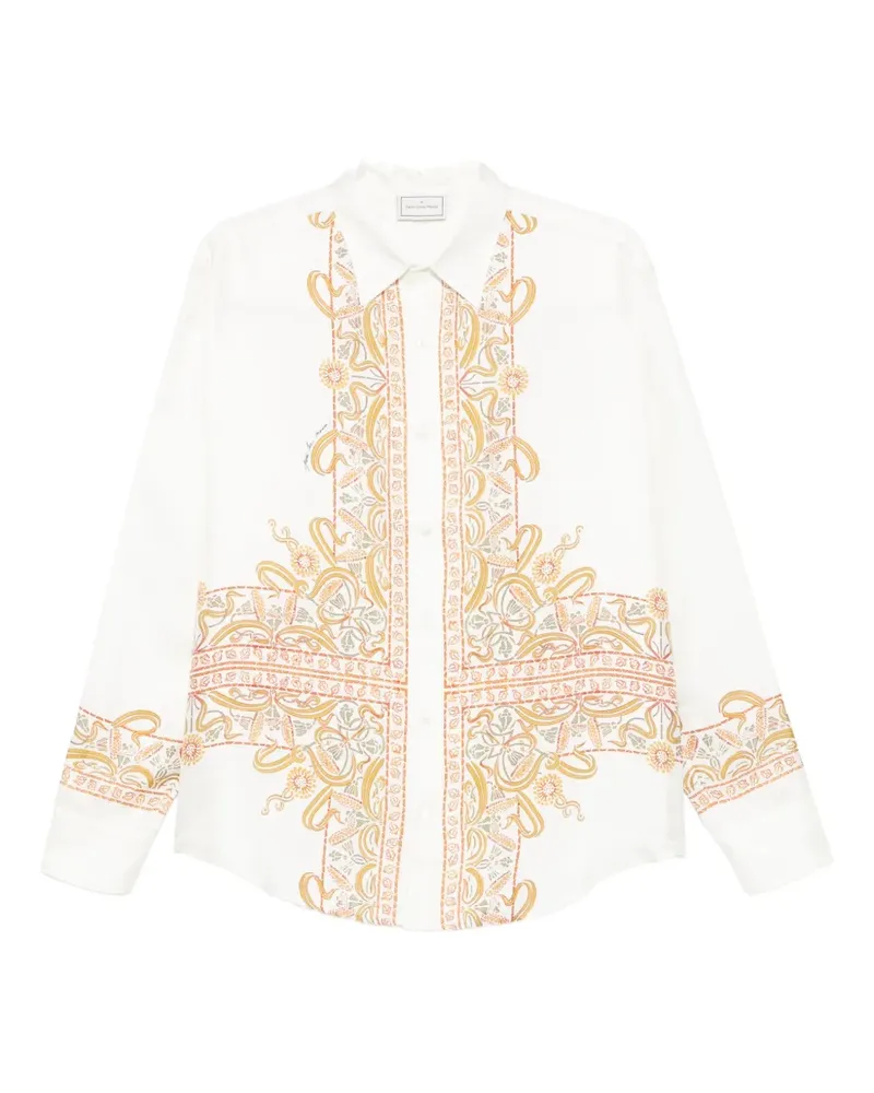 Pierre-Louis Mascia Hemd mit Paisley-Print - Weiß Weiß