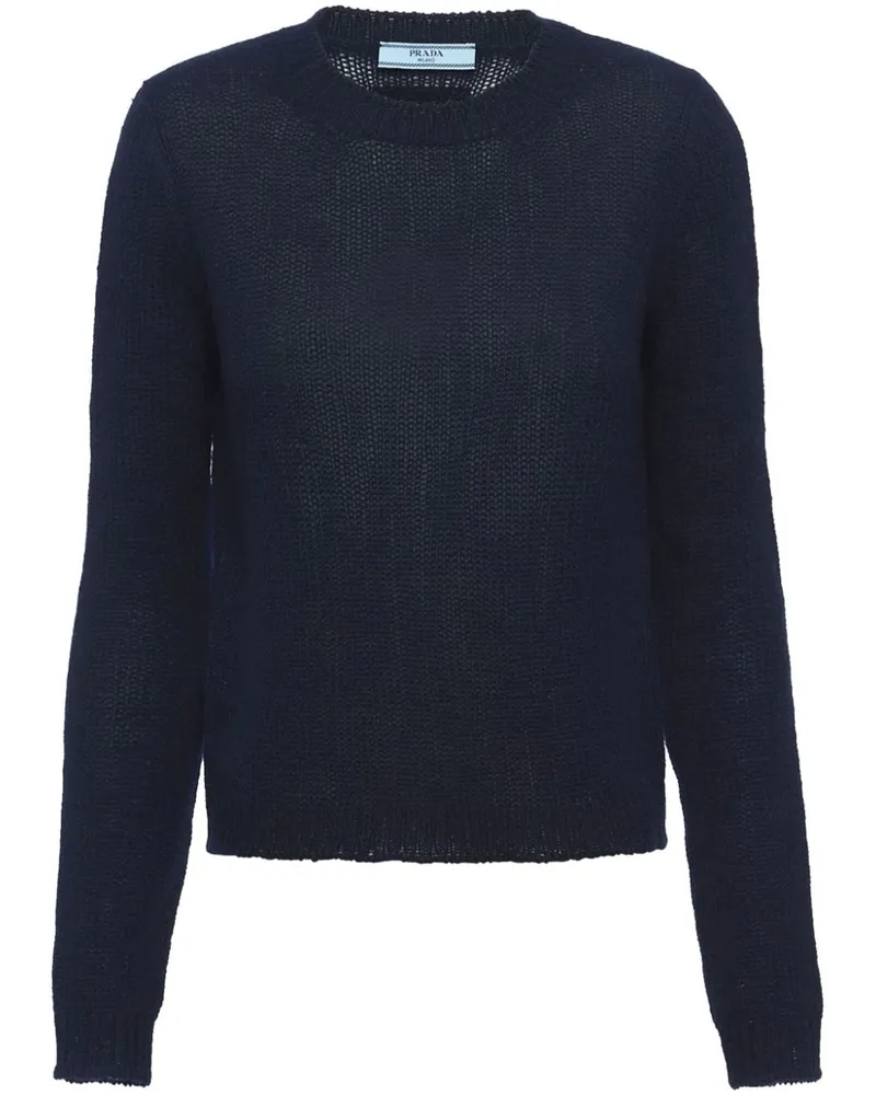 Prada Kaschmirpullover mit rundem Ausschnitt - Blau Blau