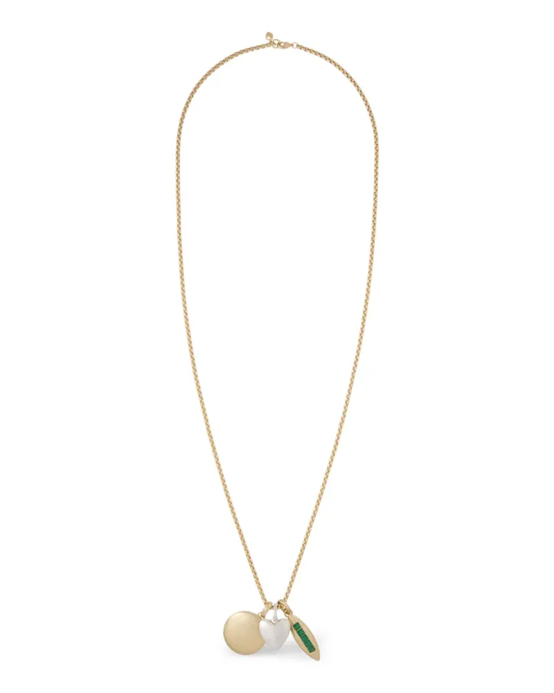 Roxanne Assoulin charm-pendant box-chain necklace - Gold Gold