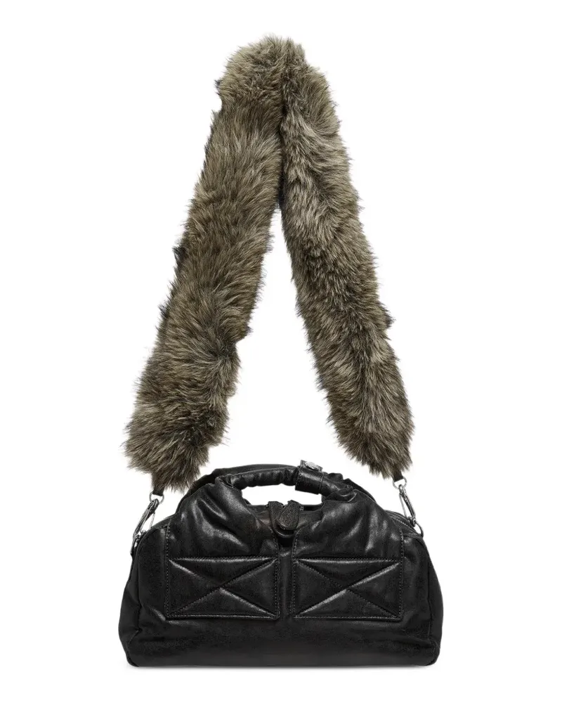 OPEN YY Handtasche aus Leder - Schwarz Schwarz