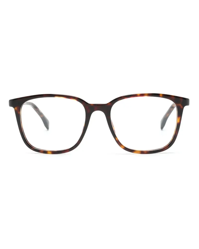HUGO BOSS Eckige Brille in Schildpattoptik - Braun Braun