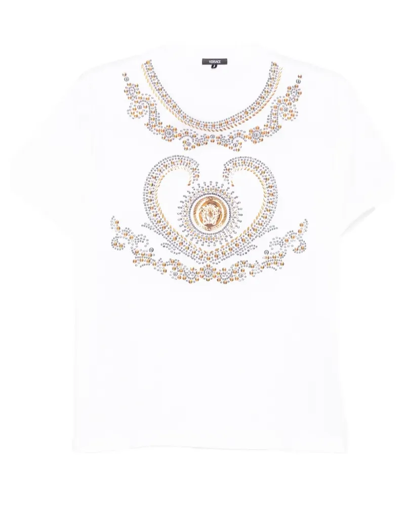 Versace Verziertes T-Shirt - Weiß Weiß