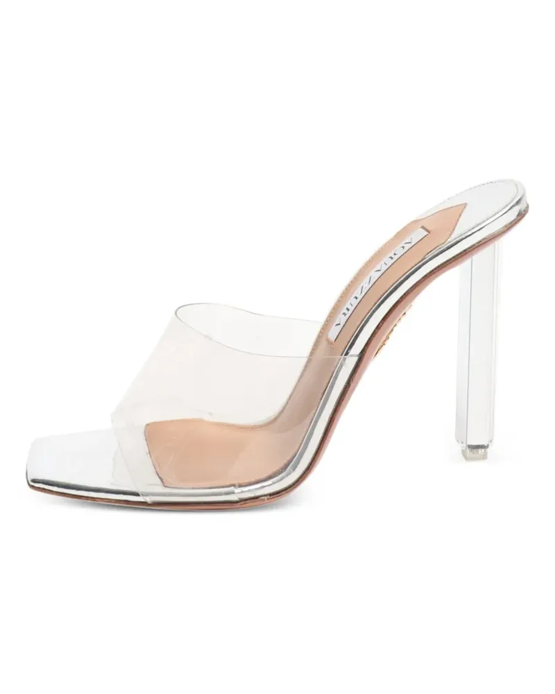 Aquazzura Mirror Plexi Sandalen - Silber Silber