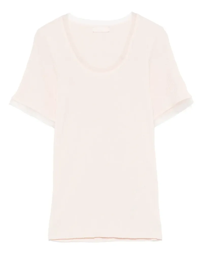 Liu Jo T-Shirt mit Tülleinsätzen - Rosa Rosa