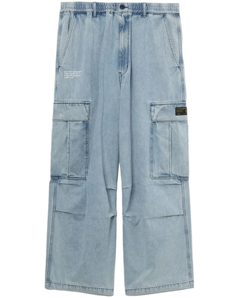 Izzue Jeans mit weitem Bein Blau