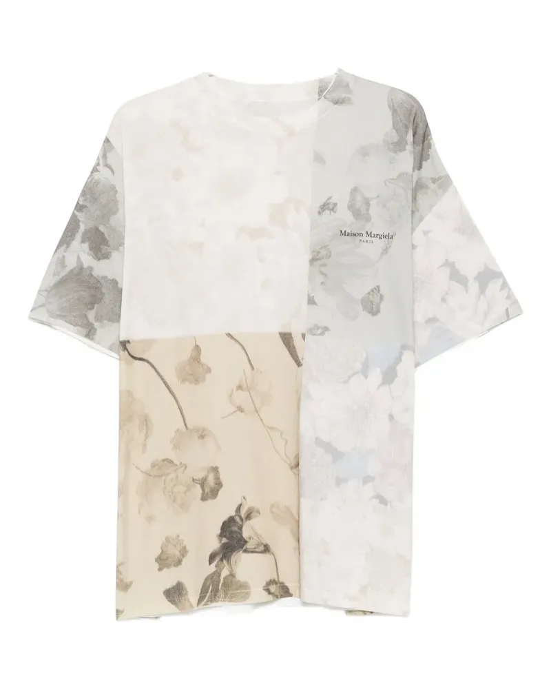 Maison Margiela floral-print round-neck T-shirt - Nude Nude